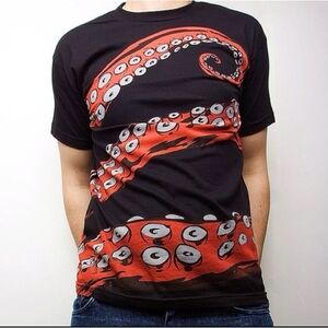 Red Tentacle T-Shirt - Octopus Wrapped